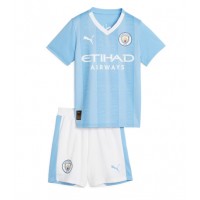Echipament fotbal Manchester City Tricou Acasa 2023-24 pentru copii maneca scurta (+ Pantaloni scurti)